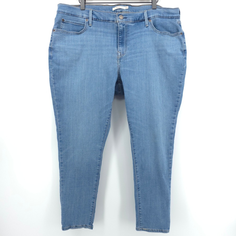 Levi's Women Jeans 711 Skinny‎ 20W Blue Mid Rise Stretch Denim